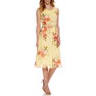 Sleeveless Floral Fit N Flare