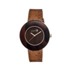 Earth Wood Ligna Dark Brown Leather-band Watch Ethew1402