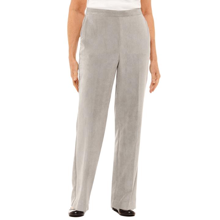 Alfred Dunner Eskimo Kiss Corduroy Flat Front Pants