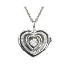 Love In Motion&trade; 1/10 Ct. T.w. Diamond Sterling Silver Heart Locket Pendant Necklace