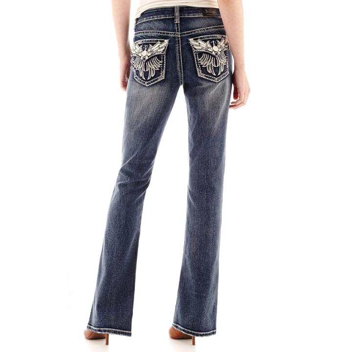 Love Indigo Wing Back Flap Pocket Jeans