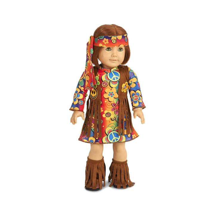Fringe 60's Hippie 18 Doll Costume