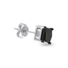 Mens 3/8 Ct. T.w. Color-enhanced Black Diamond 14k White Gold Stud Earring
