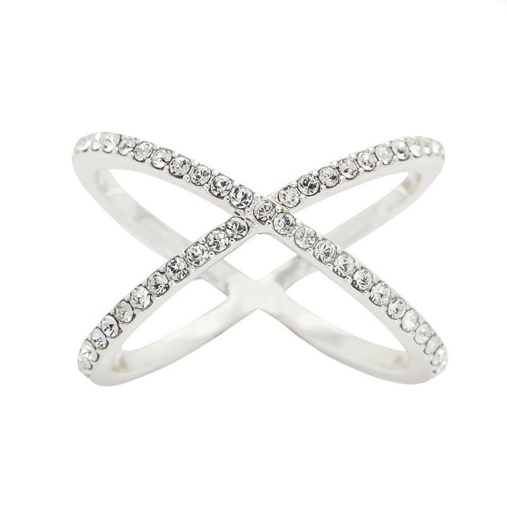Sparkle Allure Womens Clear Cocktail Ring