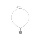 Liz Claiborne Gray & Silver-tone Flower Pendant Earring & Necklace Set