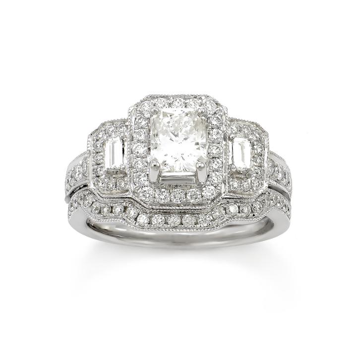 Limited Quantities! 2 1/3 Ct. T.w. Diamond 14k White Gold Ring