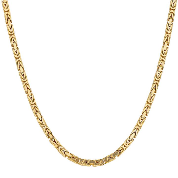 Solid Byzantine 24 Inch Chain Necklace