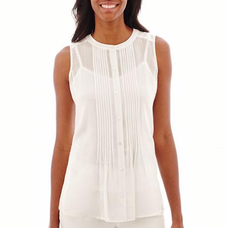 Liz Claiborne Pintuck Tank Top