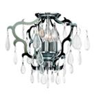 Henna Collection 6 Light Chrome Finish Crystal Flush Mount Ceiling Light