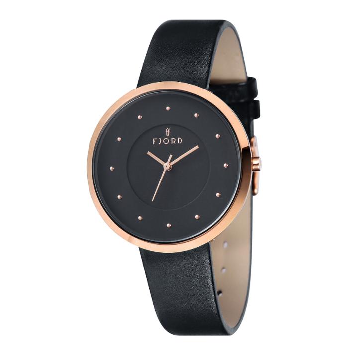 Fjord Mens Black Strap Watch-fj-3024-05