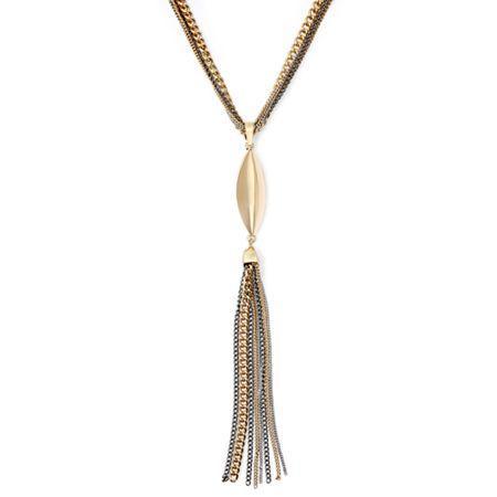 Nicole By Nicole Miller Tricolor Y Necklace
