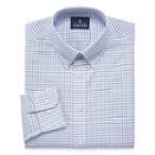 Stafford Stafford Wrinkle-free Oxford Long Sleeve Woven Grid Dress Shirt