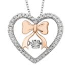Enchanted Disney Fine Jewelry 1/5 Ct. T.w. 10k Rose Gold & Sterling Silver Snow White Pendant Necklace