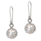 Silver Treasures Crystal Drop Earrings