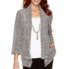 Alfred Dunner Port Antonio 3/4-sleeve Layered Top