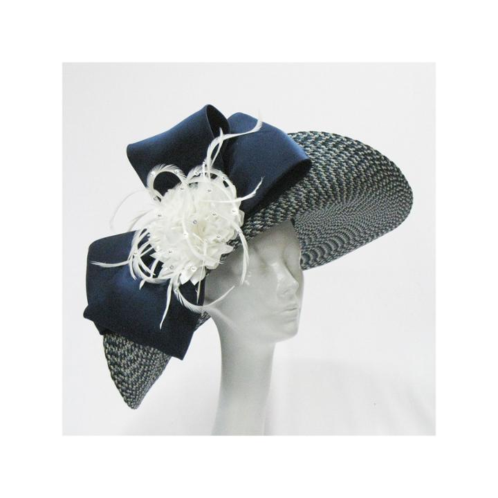 Whittall & Shon Derby Hat Lg Upbrim With Bow And Flower