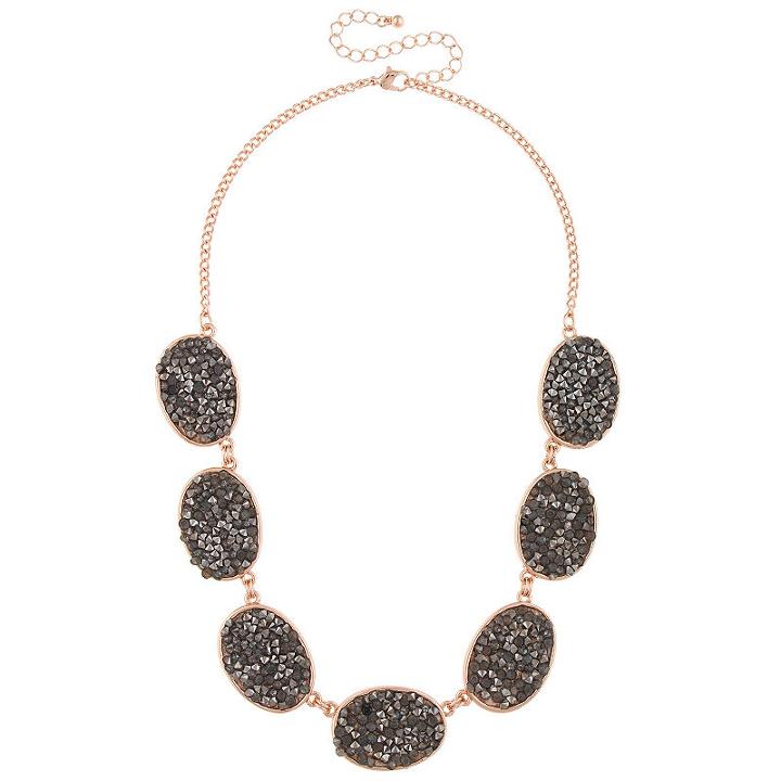 Bold Elements Womens Round Statement Necklace