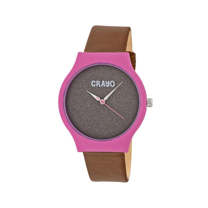 Crayo Unisex Brown Strap Watch-cracr4502
