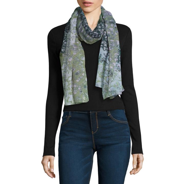 V. Fraas Oblong Floral Scarf