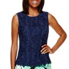 Liz Claiborne Sleeveless Lace Top