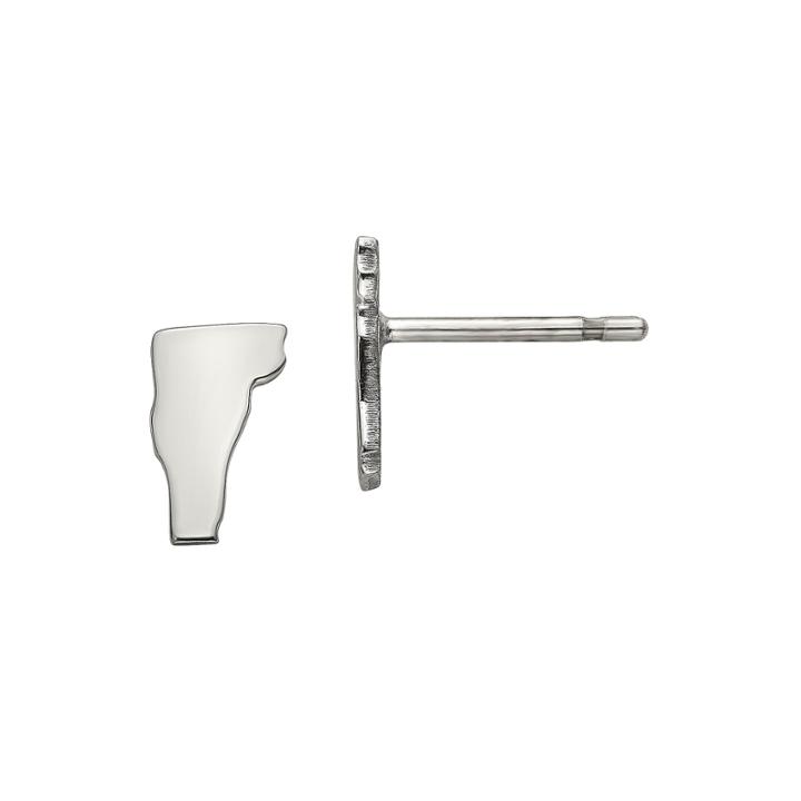 Personalized Sterling Silver Vermont Stud Earrings