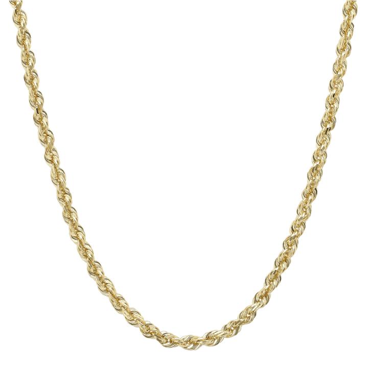 Infinite Gold&trade; 14k Yellow Gold 22 Glitter Solid Rope Chain
