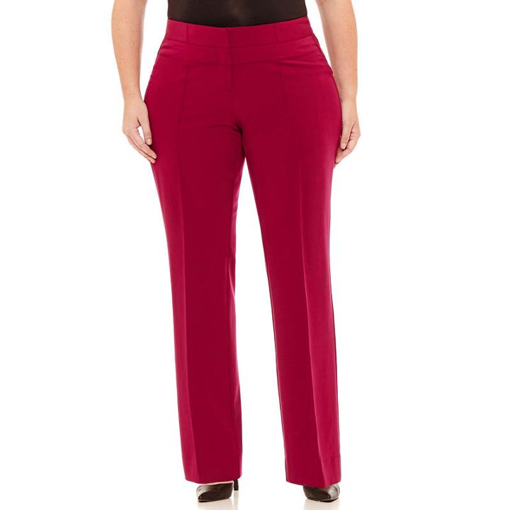 Worthington Seam Detail Pant-womens Plus