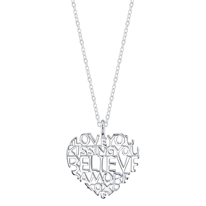 Sparkle Allure White Sterling Silver Pendant Necklace