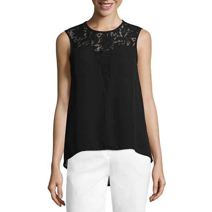 Worthington Lace Yoke Tank Top