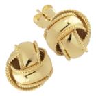 Silver Reflections™ Gold Over Brass Love Knot Earrings With Twisted Rope Edges
