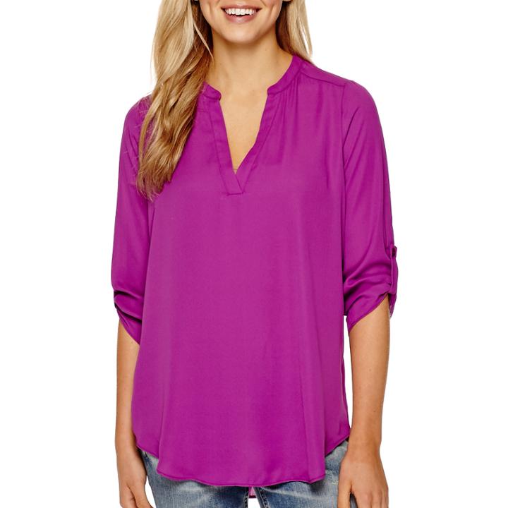 Decree Roll Tab Blouse