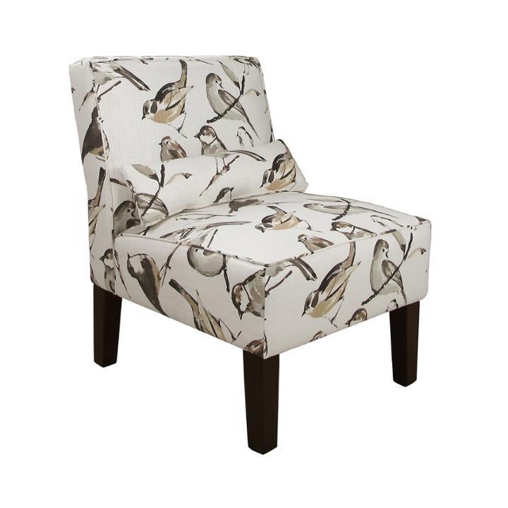 Olivia Armless Chair - Birdwatcher Print