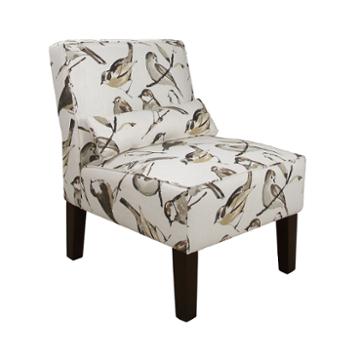 Olivia Armless Chair - Birdwatcher Print