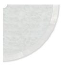 48 Iridescent Glitter Snowflake Print Christmas Tree Skirt With White Faux Fur Trim