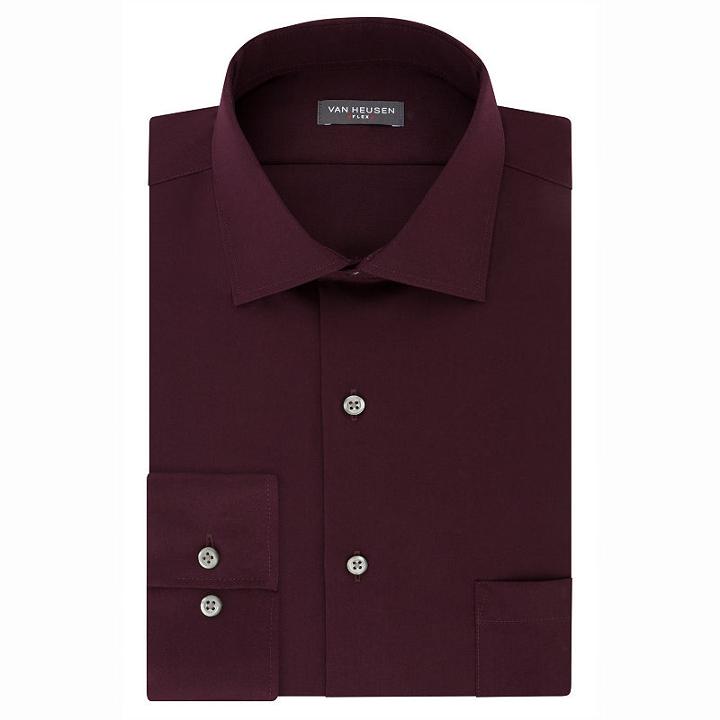 Van Heusen Long Sleeve Twill Dress Shirt - Tall
