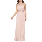 Decoded Sleeveless Beaded Evening Gown