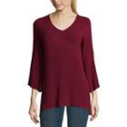 Alyx 3/4 Sleeve V Neck Woven Blouse