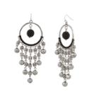 El By Erica Lyons El By El Black Silver Chandelier Earrings