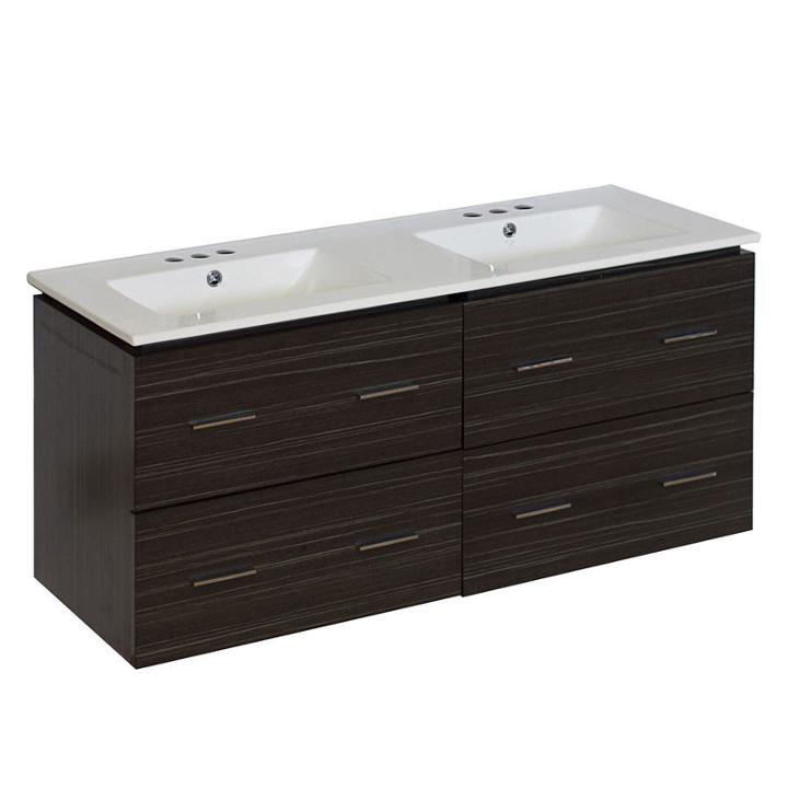 48-in. W Wall Mount Dawn Grey Vanity Set For 3h4-in. Drilling