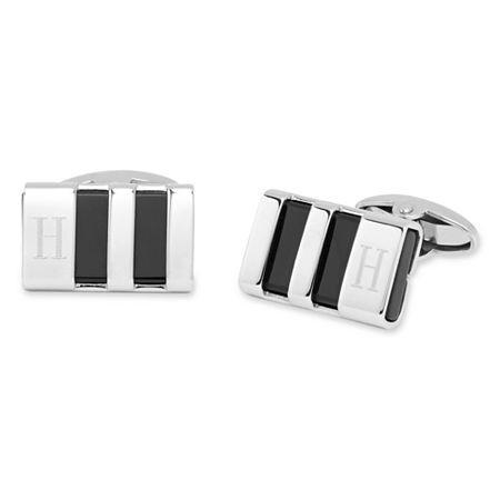 Personalized Stainless Steel & Enamel Cuff Links