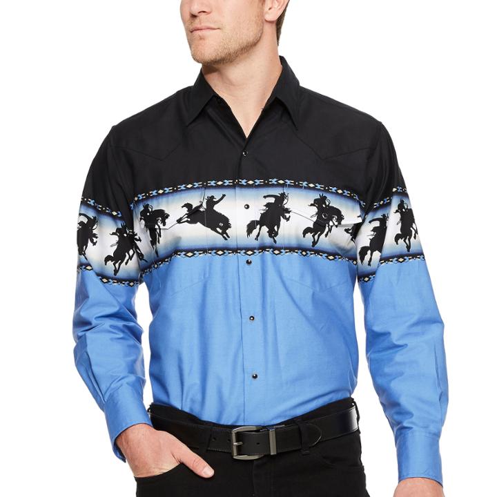 Ely Cattleman Long Sleeve Plaid Snap Western Shirt