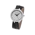 Sthrling Original Womens Quilt-look Dial Black Leather Wrap Watch 7456.01