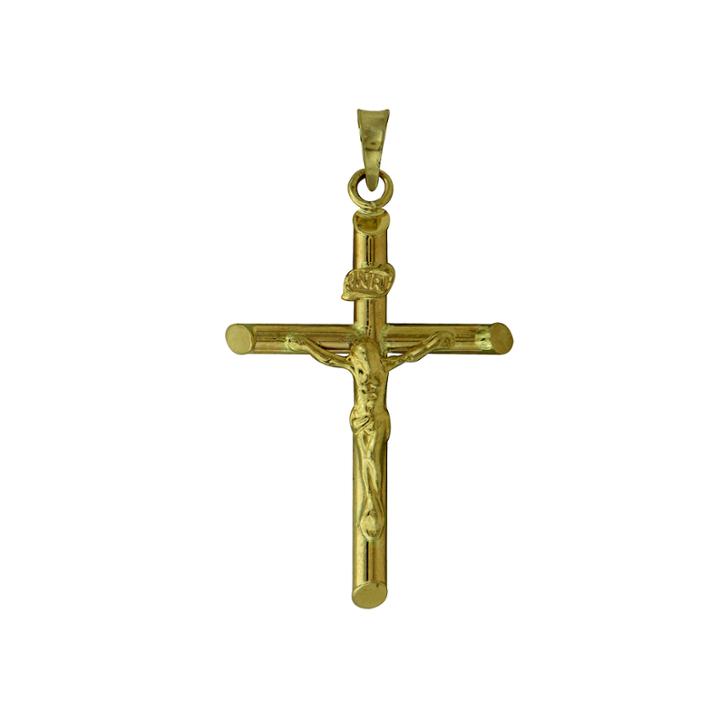 10k Yellow Gold Crucifix Cross Charm Pendant