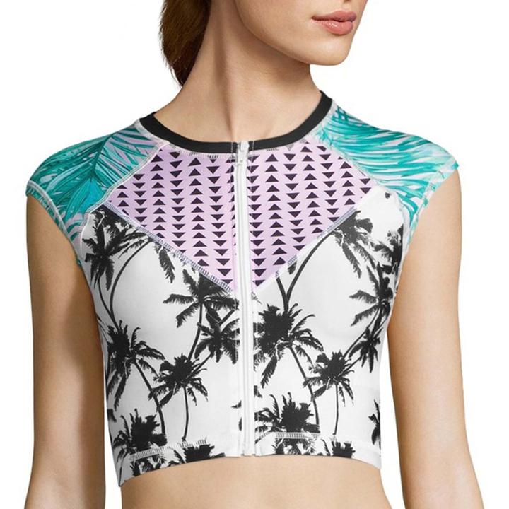 Social Angel Rash Guard Swimsuit Top-juniors