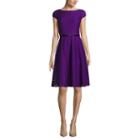 Black Label By Evan-picone Short Sleeve Lace Fit & Flare Dress