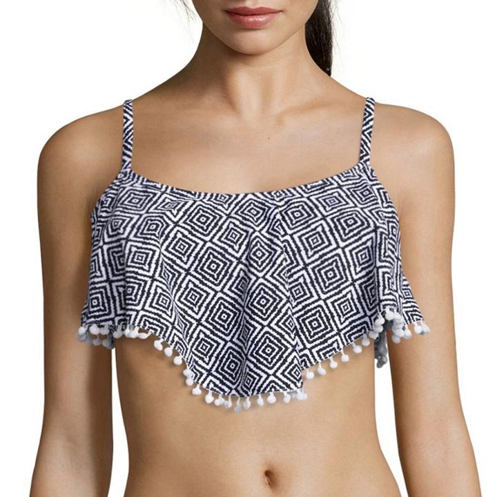 Arizona Right Stuff Flounce Swim Top - Juniors