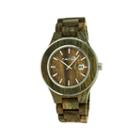 Earth Wood Cherokee Olive Bracelet Watch With Date Ethew3404