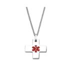 Personalized Medical Id Cross Pendant Necklace