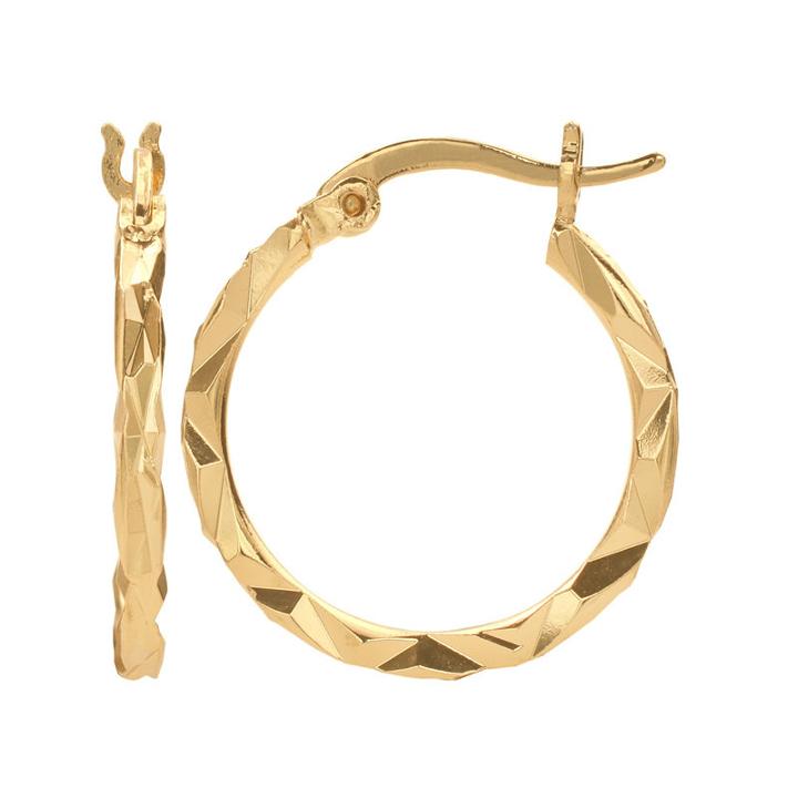 Gold Reflection 20mm Hoop Earrings