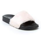 Union Bay Fuzzy Womens Slide Sandals